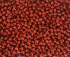 2,000 pcs Metallic Red Artificial Plastic Pearls 3mm Tiny Round Craft Beads