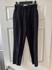 Everlane Pants Womens Small Black Pleated Tapered Slacks Career Trousers Pockets