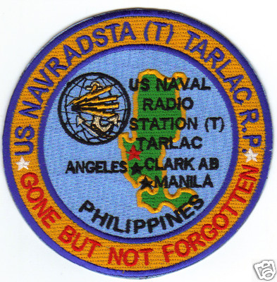 US NAVY BASE PATCH, NAVRADSTA (T) TARLAC PHILIPPINES, GONE BUT NOT ...