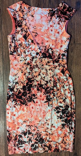 Signature Sadie Sheath Dress Womens Size 10 Floral Gathered Waist Sleeveless - Picture 14 of 18