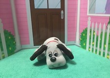Vintage 1980  s White Spotted Tonka Pound Puppies Plush Stuffed Animal Dog