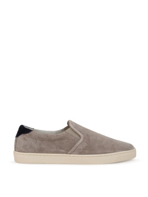Brunello Cucinelli Wildleder Slipper Taupe