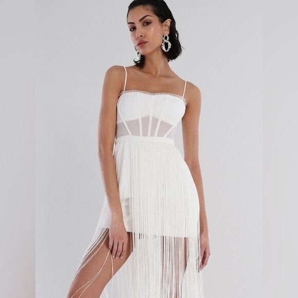 SALE!【BCBG MAXAZRIA】コルセット ドレス BCBGMAXAZRIA Corset Fringe-Hem Sheath Dress | eBay