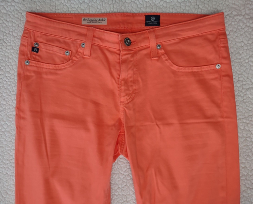 AG Adriano Goldschmied coral peach salmon Super Skinny Legging Ankle pants 29 R - Picture 2 of 9