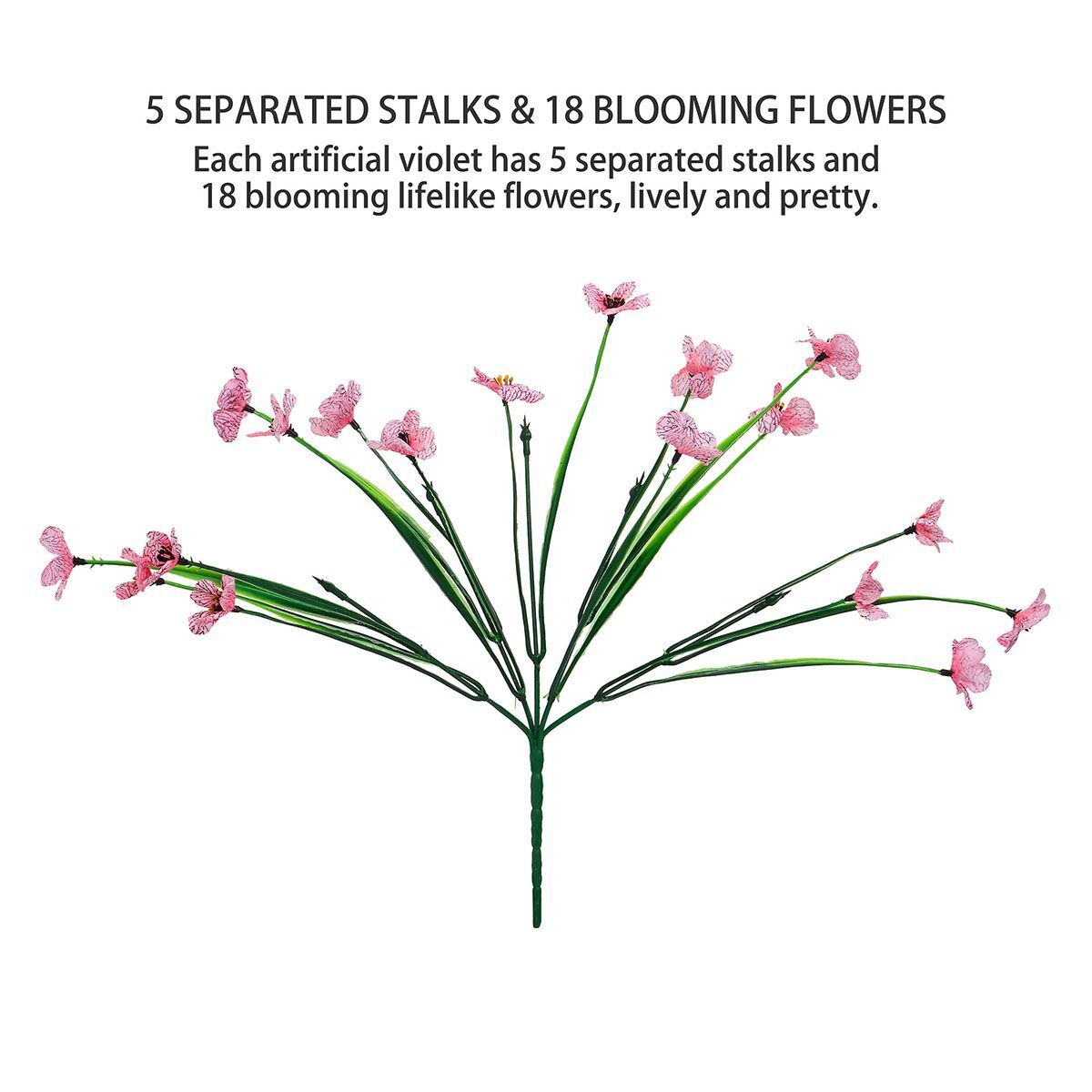 Artificial Flower Fake Plants Decor 8 Bundles Vine Hanging Outdoor