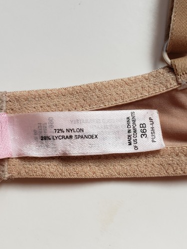 Victoria's Secret 36B Very Sexy Push Up Padded Underwire Bra Nude Y2K - Picture 8 of 10