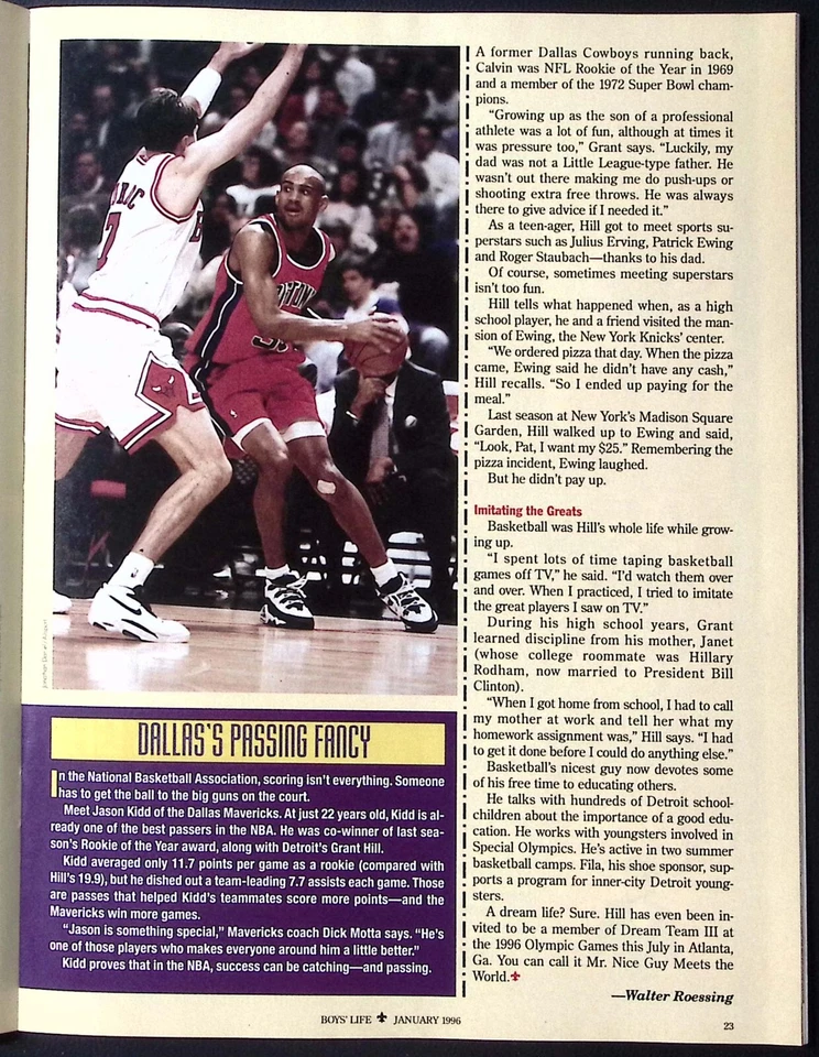 1996 JAN BOY'S LIFE 85 YEAR ANNIVERSARY ISSUE GRANT HILL JEFF FRIESEN MORE Z1288 Foto 2 de 4
