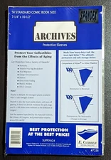 50 E. Gerber Standard Age Comic Book  7 1/4 " x 10-1/2" Mylar Archives 725R