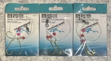 3 Packs Hurricane Sea Bass Top And Bottom Rigs  1/0