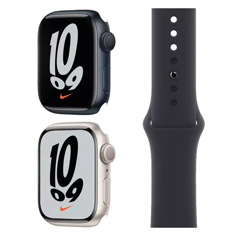 Apple Watch Nike Series 7, All Sizes&amp;Cases, Black Band, GPS/4G - Good | eBay