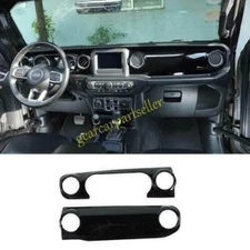For Jeep Wrangler JL 18-2023 Glossy Black Center Console Instrument Dash Panel