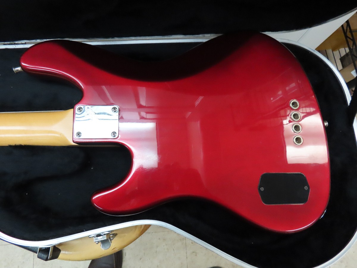 1996 Fender American Deluxe Jazz Bass (First Version)-Crimson