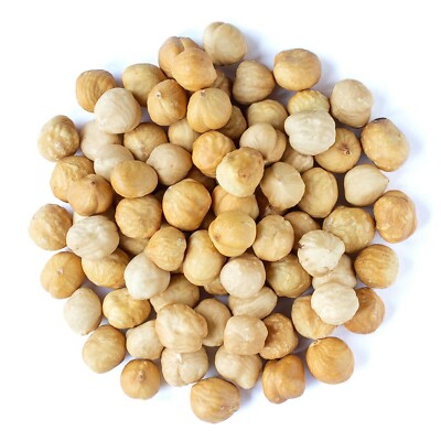 Organic Blanched Roasted Hazelnuts   Non-GMO, No Skin, Unsalted, Kosher, Vegan