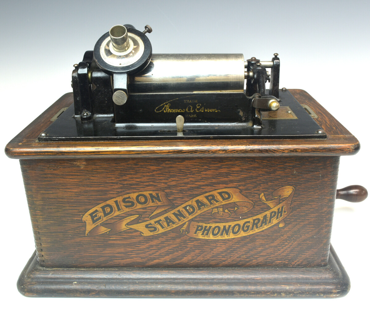 Antique EDISON STANDARD PHONOGRAPH Includes , 17 Wax