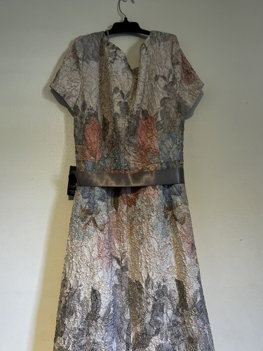 Adrianna Papell Women's Matelasse Column Gown Dress Size 16 new with tags Blush - Picture 9 of 12