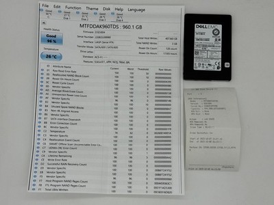 Dell EMC Micron MTFDDAK960G 960G SSD with DoD 3-Pass Erase