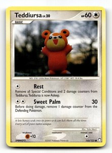 pokemon card teddiursa and Ursaring Lot - 20 Cards Pokmon Hit Points60 HP Form I Painted Teddiursa Card From
