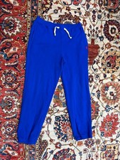 Polo Ralph Lauren Boys Jogger Sweatpants L 14  16 Blue Drawstring Logo Athletic