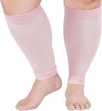 Plus Size Compression Leg Sleeves for Women Men 15-20mmHg Wide Calf Knee High L