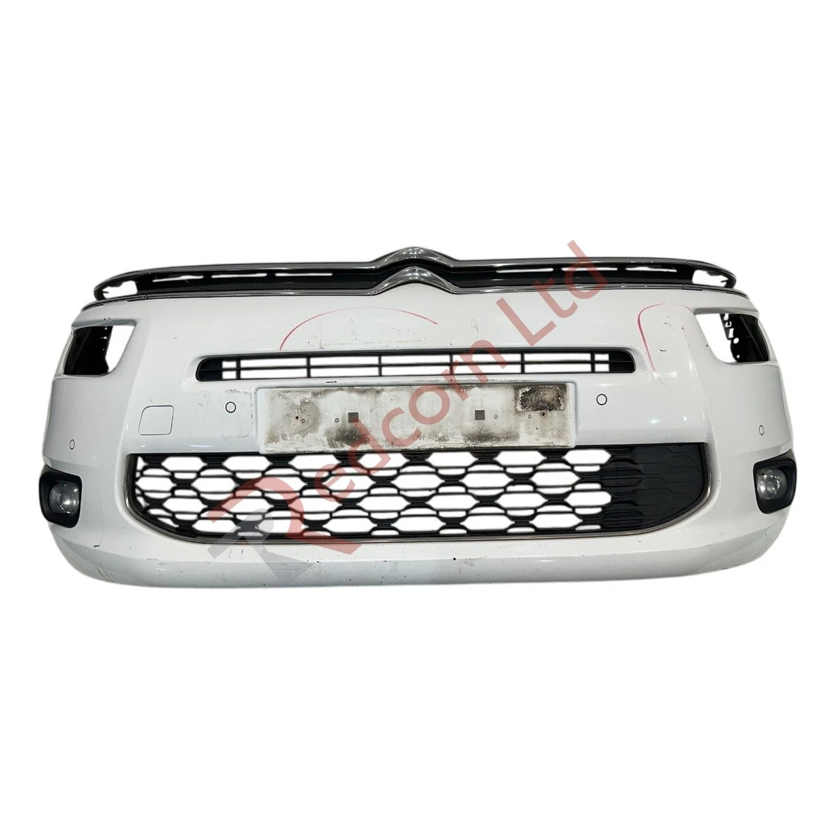Plakband Montage RECAMBO Roestvrijstalen Bumperbescherming Voor Citroën C4 Grand Picasso (vanaf 2013) - Chroom Look Bumperbescherming Citroën C4 Grand Picasso