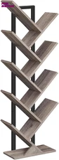Tree Bookshelf 9tier Bookcase Wooden Shelves Floor Standing Storage Rack For Dis