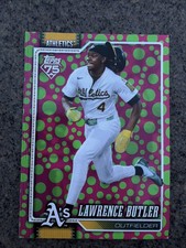 Lawrence Butler Athletics 2026 Topps Series 1 #324 Holiday Green/Red Polka Dots
