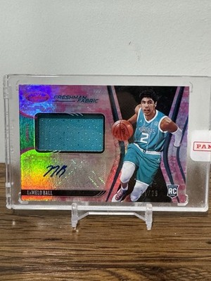 2020 Panini Certified Freshman Fabric /25 Lamelo Ball RC PATCH AUTO #FF-BAL