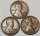 1927 P D S Lincoln Wheat Cents, (3) Penny Lot, Great For Albums - LH-27A