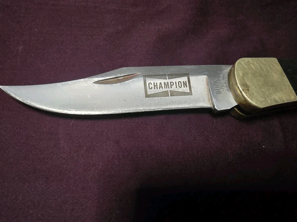1974-1980 Buck 2 Dot 110 CHAMPION Lock Back Knife With Original Sheath - Image 2 of 4