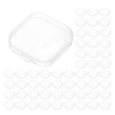 100PCS Small Plastic Boxes: Clear Bead Organizer Box with Hinged Lids Mini