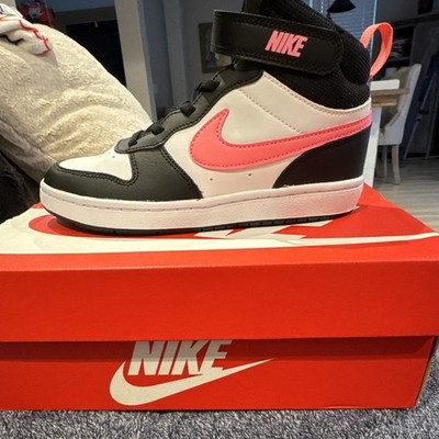 Nike Court Borough Mid 2 (PSV) 2Y Kids Mid Top Leather Sneakers CD7783-005