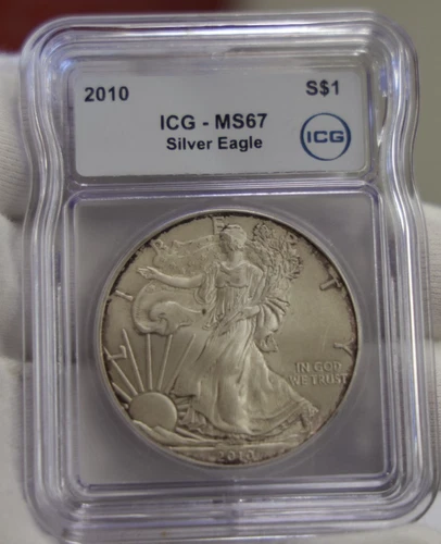 2010 US Silver Eagle $1 ICG MS67