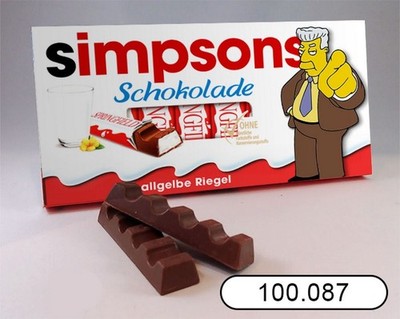 3x Aufkleber für Kinderschokolade | 100.087 Die Simpsons