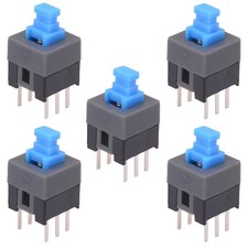 5 x Latching 7x7mm PCB Push Button Switch DPDT 100mA 30VDC