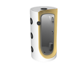 50 L Wärmepumpen-Pufferspeicher, wandhängend, mit Isolierung und Zubehörteilen