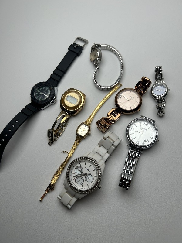 Lot of 8 Untested Wrist Watches - Quartz Vintage Mixed Brands - Ships Fast!