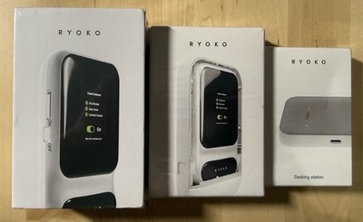 Ryoko Pro 4G LTE WiFi Portable Wireless Router With Case And Docking Station New