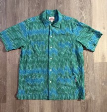 BATTENWEAR Five Pocket Island Shirt Men’s Medium Cotton Ikat - Made In USA