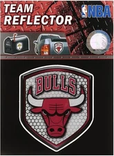 Chicago Bulls High Intensity Reflector, Shield Shape, Raised Decal Sticker,...