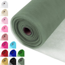 Moss Green Tulle Fabric Rolls 54 Inch X 40 Yards Large Mesh Tull Bolt for Wed...
