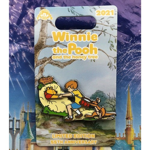 Disney Pin Winnie The Pooh 55th Anniversary LE Parks Pooh Stuck Rabbit's House