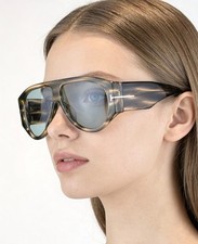 TOM FORD Bronson TF1044 Unisex Sunglasses Havana Frame/Blue Lens 60 12-140