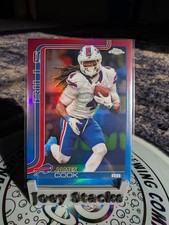 2025 Topps Chrome JAMES COOK Red White and Blue Refractor #35 Buffalo Bills