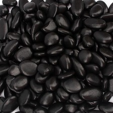 18lbs Natural Polished Decorative Gravel - Small Black Stones, Aquarium Grave...
