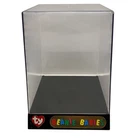 VTG Official Ty Beanie Babies Display Case Holder Box Clear Plastic Black (Read)