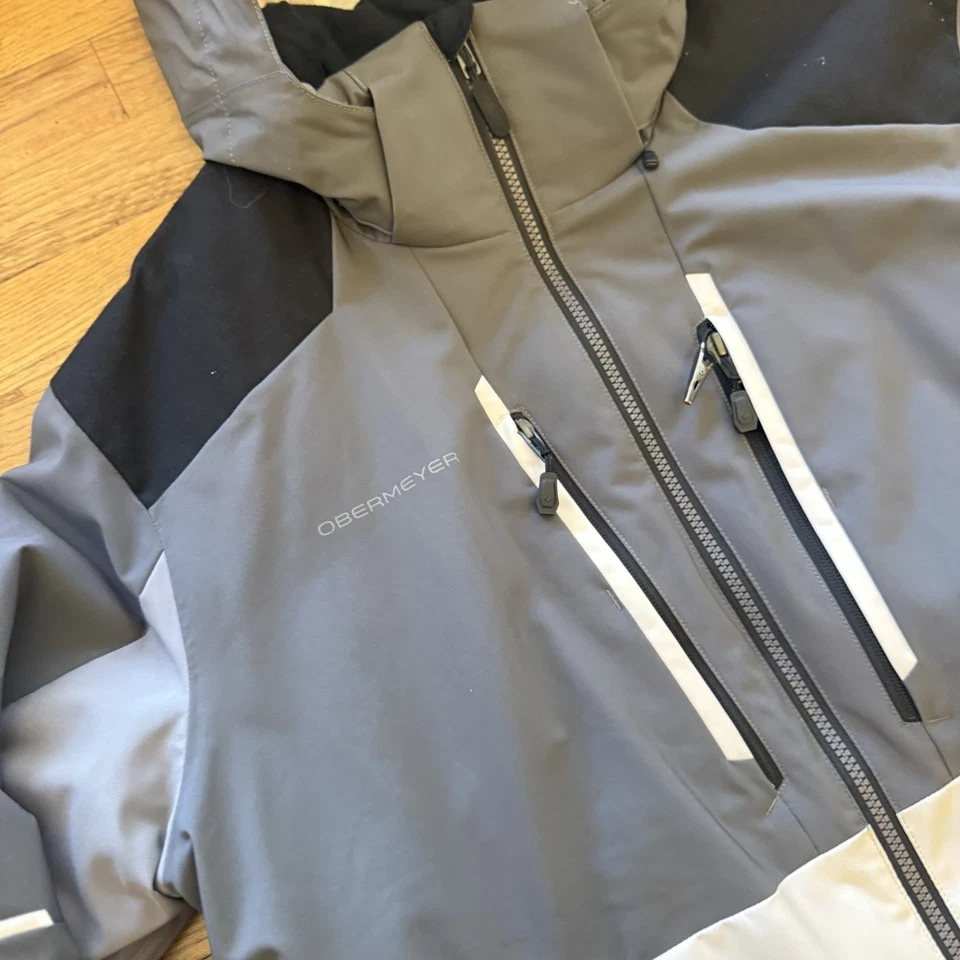 Obermeyer Foundation Ski Jacket Men’s Sz L  Waterproof Vented Hooded Alpine Seri - Image 4 of 4