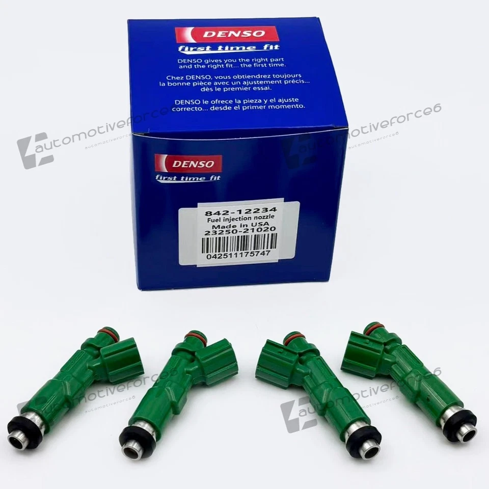 4Pcs Denso Denso Fuel Injectors 23250-21020 For 2000-09 Toyota Prius Scion xA xB Foto 3 de 4