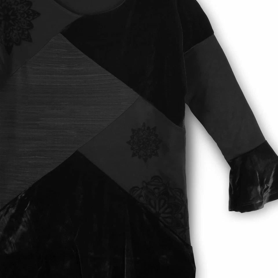 Desigual Damen Shift Kleid Kurz Schwarz Floral Gj8 Größe S EU 38 - Bild 4 von 4