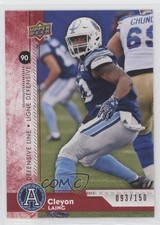 2018 Upper Deck CFL Red 93/150 Cleyon Laing #186 n1u