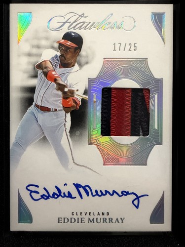 2025 Panini Flawless Baseball Eddie Murray Patch Auto /25 Cleveland Silver Holo